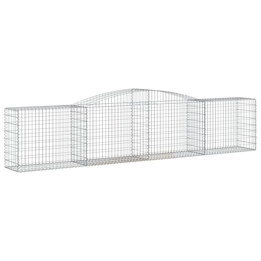 Cesto Gabbione ad Arco in Ferro Zincato 400×50×80/100 cm Argento - Image 2 of 4