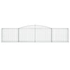 vidaXL Cesto Gabbione ad Arco 400x50x80/100 cm Ferro Zincato - Image 3 of 4