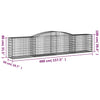 vidaXL Cesto Gabbione ad Arco 400x50x80/100 cm Ferro Zincato - Image 4 of 4