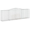 vidaXL Cesto Gabbione ad Arco in Ferro Zincato 400x30x120/140 cm Argento - Image 13 of 36