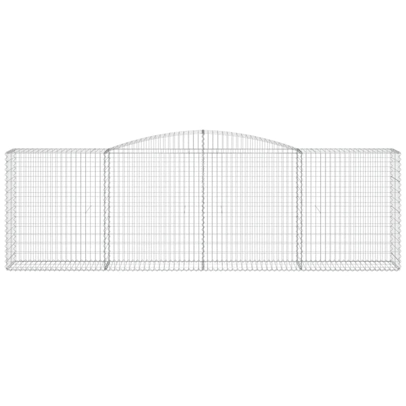 vidaXL Cesto Gabbione ad Arco in Ferro Zincato 400x30x120/140 cm Argento - Image 27 of 36