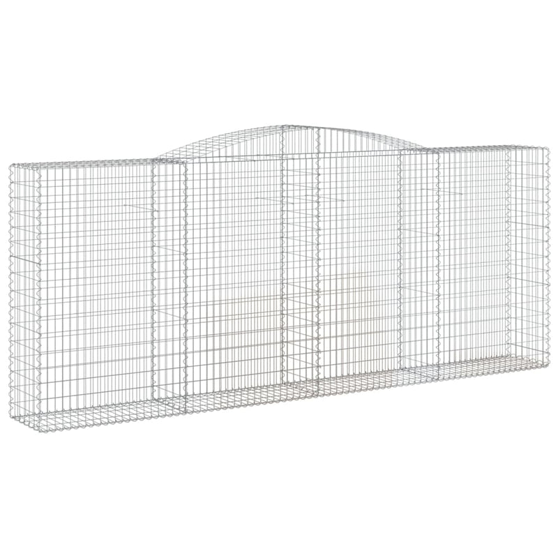 Cesto Gabbione ad Arco in Ferro Zincato 400×50×160/180 cm Argento - Image 2 of 4