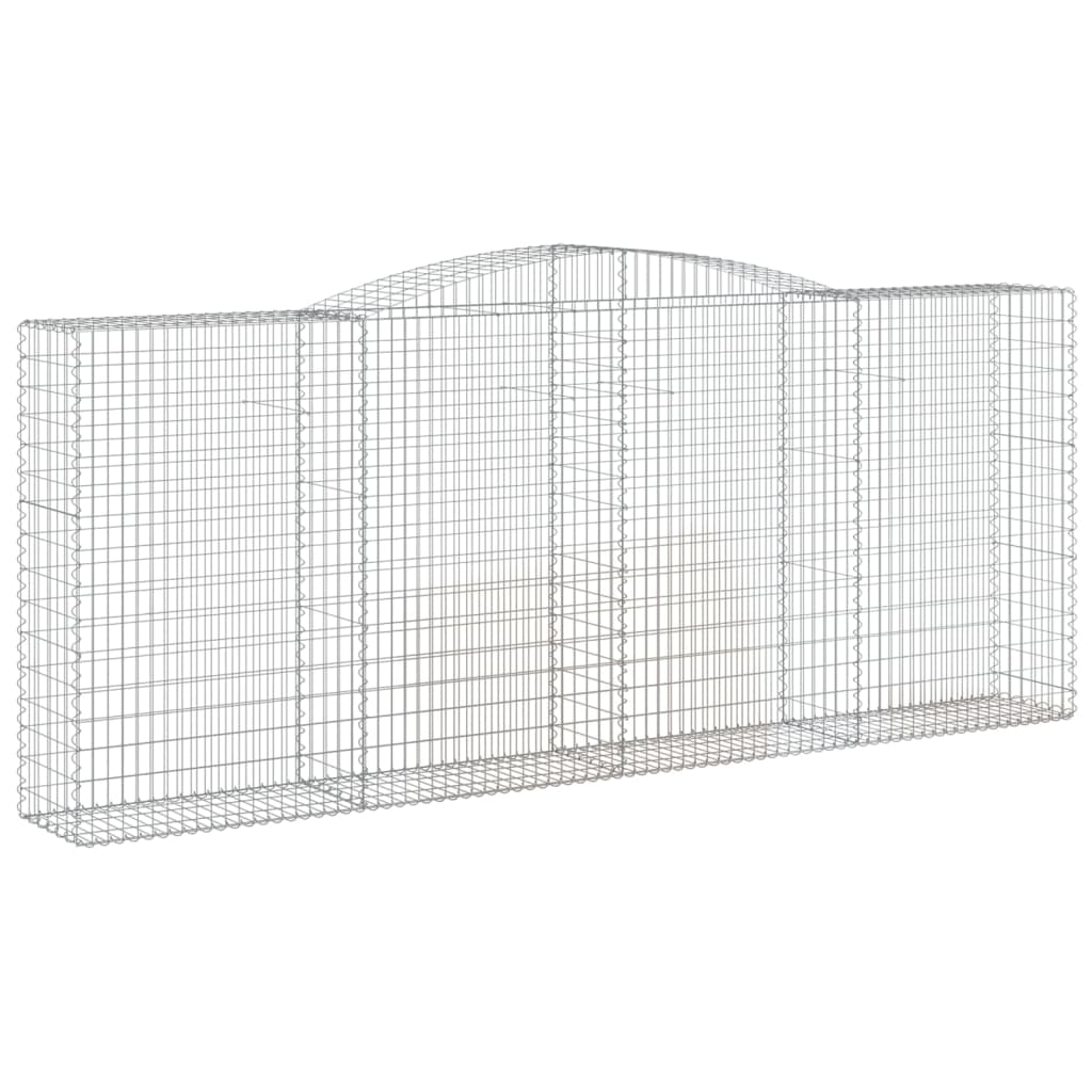 vidaXL Cesto Gabbione ad Arco 400x50x160/180 cm Ferro Zincato - Image 2 of 4