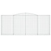 Cesto Gabbione ad Arco in Ferro Zincato 400×50×160/180 cm Argento - Image 3 of 4
