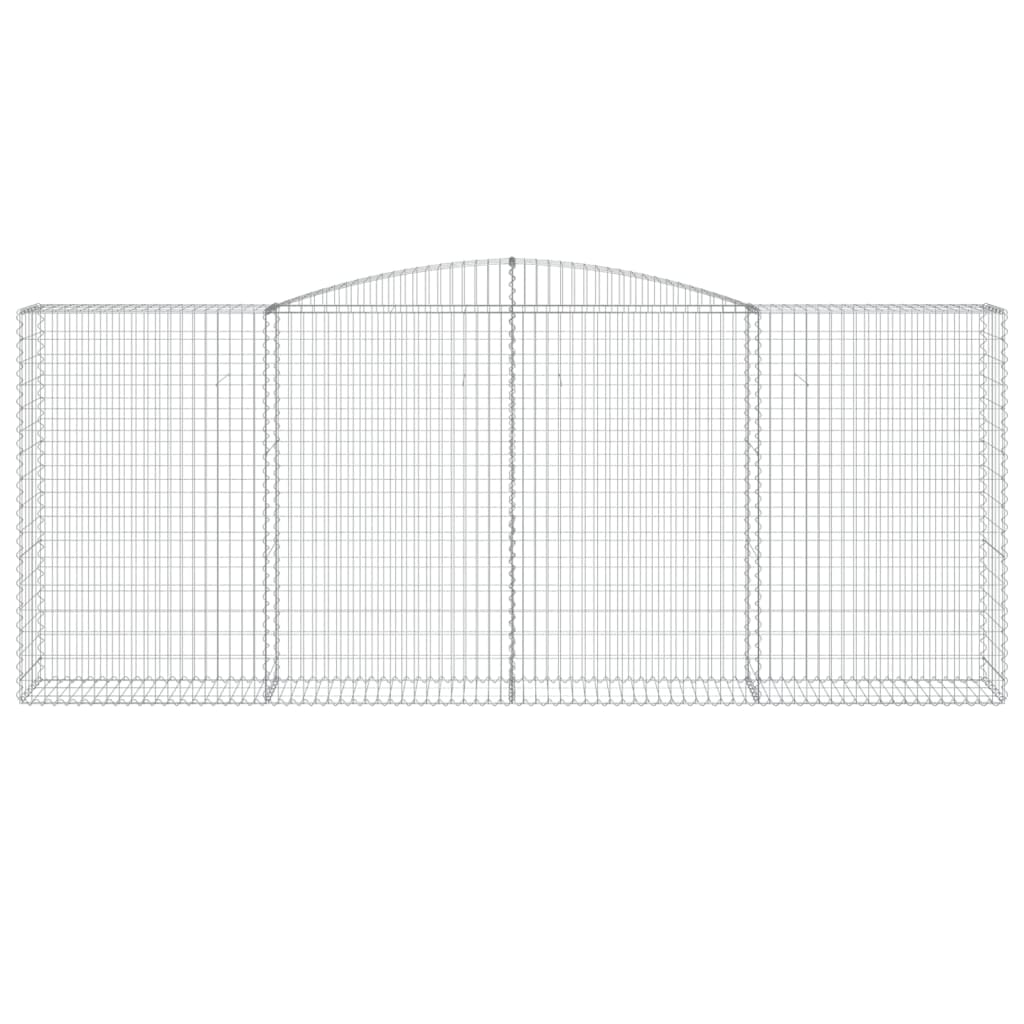 Cesto Gabbione ad Arco in Ferro Zincato 400×50×160/180 cm Argento - Image 3 of 4