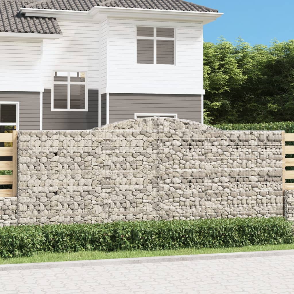 vidaXL Cesto Gabbione ad Arco 400x50x160/180 cm Ferro Zincato - Image 1 of 4