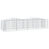 vidaXL Gabbione ad Arco con Letto Rialzato in Ferro Zincato 200x50x50 cm Argento - Image 12 of 24