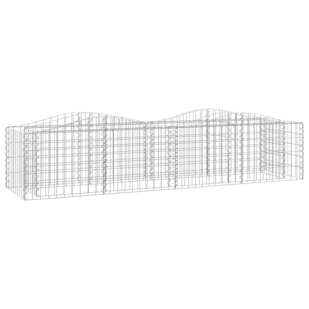 vidaXL Gabbione ad Arco con Letto Rialzato in Ferro Zincato 200x50x50 cm Argento - Image 12 of 24