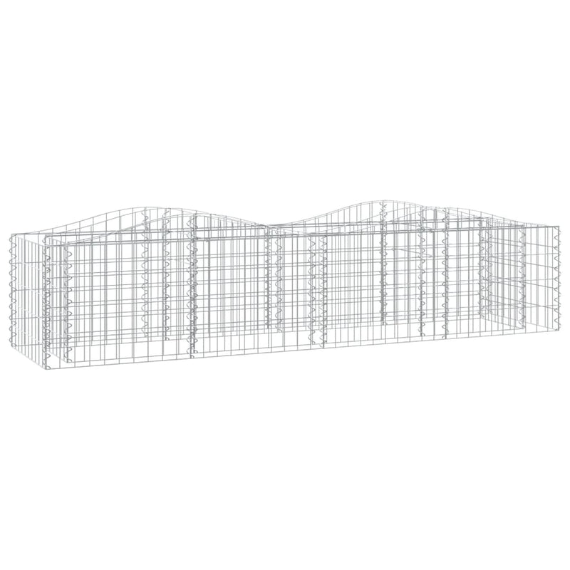 vidaXL Gabbione ad Arco con Letto Rialzato in Ferro Zincato 200x50x50 cm Argento - Image 12 of 24