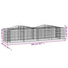 vidaXL Gabbione ad Arco con Letto Rialzato in Ferro Zincato 200x50x50 cm Argento - Image 20 of 24