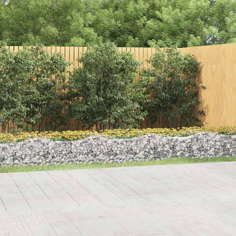 vidaXL Gabbione ad Arco con Letto Rialzato in Ferro Zincato 200x50x50 cm Argento - Image 2 of 24