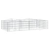 vidaXL Gabbione ad Arco con Letto Rialzato in Ferro Zincato 200x50x50 cm Argento - Image 11 of 24
