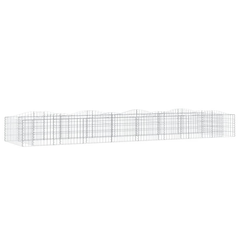 vidaXL Gabbione ad Arco con Letto Rialzato 400x100x50 cm Ferro Zincato - Image 2 of 4