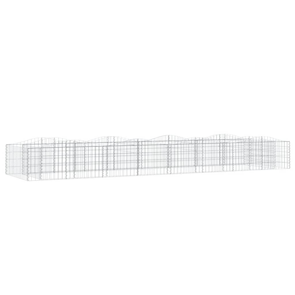 Gabbione ad Arco con Letto Rialzato in Ferro Zincato 400×100×50 cm Argento - Image 2 of 4