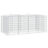 vidaXL Gabbione ad Arco con Letto Rialzato in Ferro Zincato 200x50x50 cm Argento - Image 9 of 24