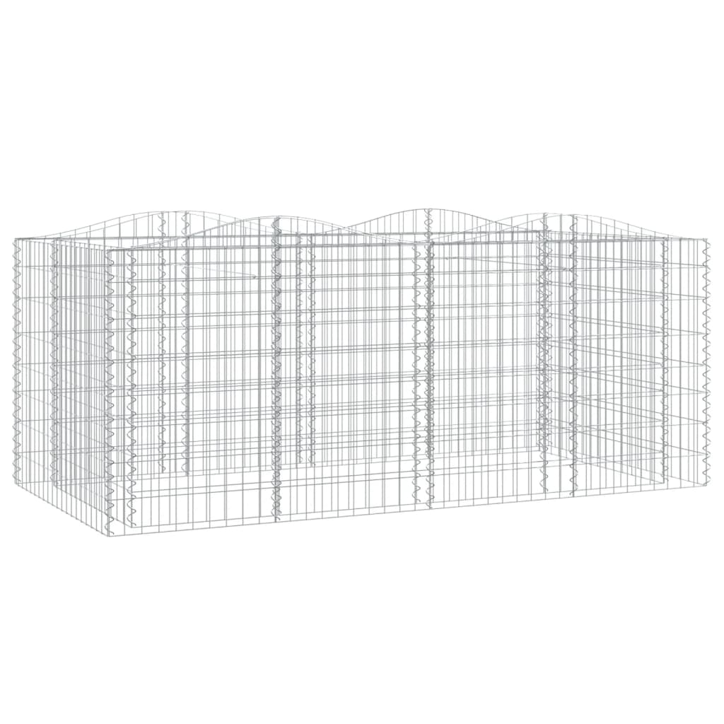vidaXL Gabbione ad Arco con Letto Rialzato in Ferro Zincato 200x50x50 cm Argento - Image 9 of 24
