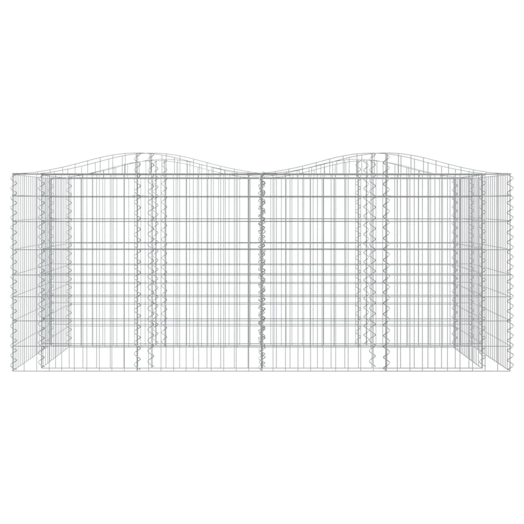 vidaXL Gabbione ad Arco con Letto Rialzato in Ferro Zincato 200x50x50 cm Argento - Image 13 of 24