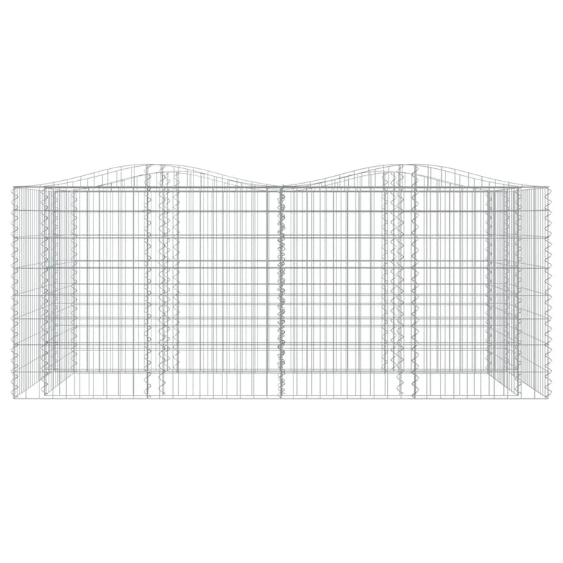 vidaXL Gabbione ad Arco con Letto Rialzato in Ferro Zincato 200x50x50 cm Argento - Image 13 of 24