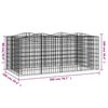 vidaXL Gabbione ad Arco con Letto Rialzato in Ferro Zincato 200x50x50 cm Argento - Image 24 of 24