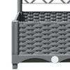 vidaXL Garden Planter with Trellis Light Grey 40x40x121.5 cm PP - Image 18 of 24