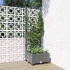 vidaXL Garden Planter with Trellis Light Grey 40x40x121.5 cm PP - Image 1 of 24