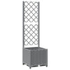 vidaXL Maceta de Jardín con Celosía PP 40x40x136 cm Gris Claro - Image 6 of 31