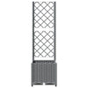 vidaXL Maceta de Jardín con Celosía PP 40x40x136 cm Gris Claro - Image 12 of 31