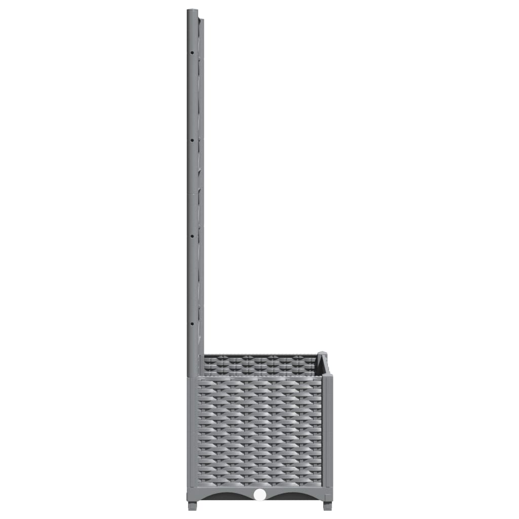 vidaXL Maceta de Jardín con Celosía PP 40x40x136 cm Gris Claro - Image 20 of 31