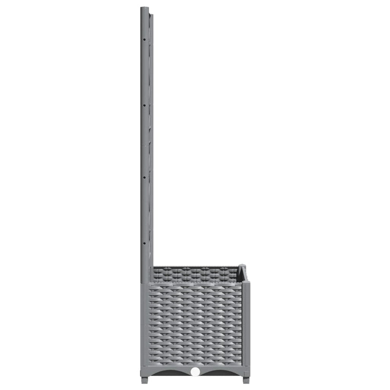 vidaXL Maceta de Jardín con Celosía PP 40x40x136 cm Gris Claro - Image 20 of 31