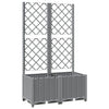 vidaXL Maceta de Jardín con Celosía PP 40x40x136 cm Gris Claro - Image 8 of 31