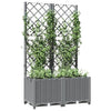 vidaXL Maceta de Jardín con Celosía PP 40x40x136 cm Gris Claro - Image 28 of 31