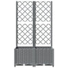 vidaXL Maceta de Jardín con Celosía PP 40x40x136 cm Gris Claro - Image 10 of 31