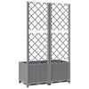 vidaXL Maceta de Jardín con Celosía PP 40x40x136 cm Gris Claro - Image 15 of 31