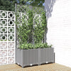 vidaXL Maceta de Jardín con Celosía PP 40x40x136 cm Gris Claro - Image 3 of 31