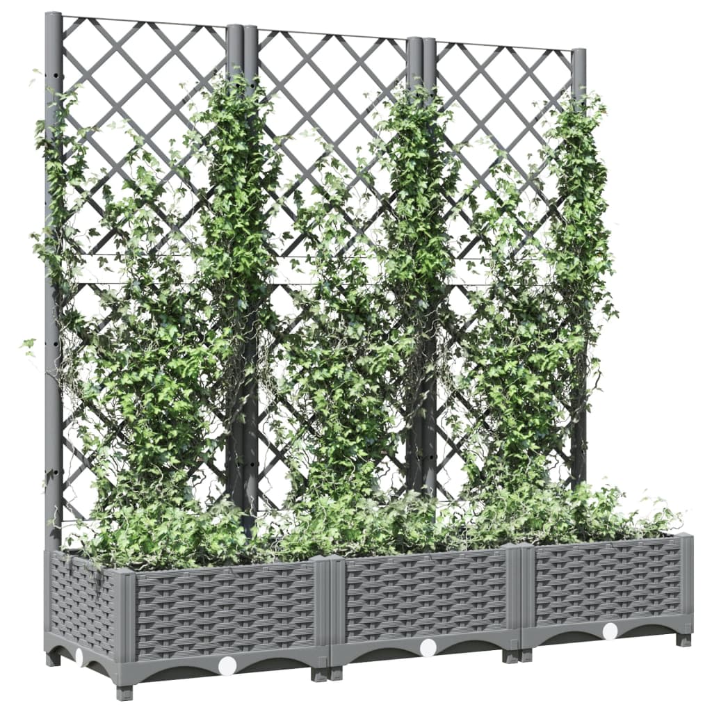 Fioriera e Graticcio PP 120x120x121,5 cm Grigio Chiaro - immagine 14 | SolPatio - Image 14 of 16