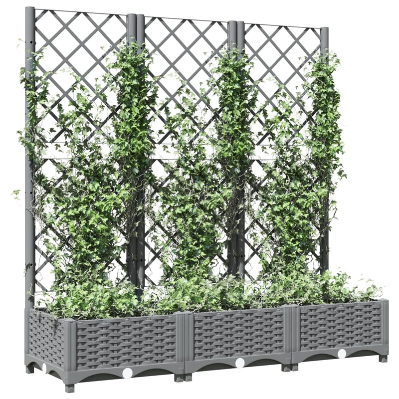 Fioriera e Graticcio PP 120x120x121,5 cm Grigio Chiaro - immagine 14 | SolPatio - Image 14 of 16