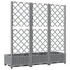 vidaXL Garden Planter with Trellis Light Grey 40x40x121.5 cm PP - Image 10 of 24