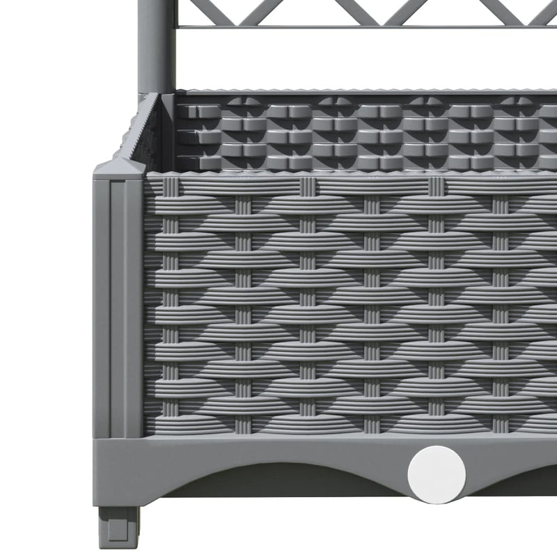 Fioriera e Graticcio PP 120x120x121,5 cm Grigio Chiaro - immagine 11 | SolPatio - Image 11 of 16