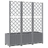 vidaXL Garden Planter with Trellis, PP, 120x40x136cm, Light Grey - Image 10 of 15