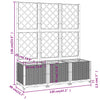 Fioriera Giardino con Graticcio Grigio Chiaro 120×40×136cm PP - Image 7 of 7