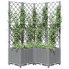 vidaXL Maceta de Jardín con Celosía PP 40x40x136 cm Gris Claro - Image 27 of 31