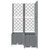 vidaXL Maceta de Jardín con Celosía PP 40x40x136 cm Gris Claro - Image 11 of 31