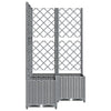 vidaXL Maceta de Jardín con Celosía PP 40x40x136 cm Gris Claro - Image 17 of 31