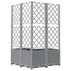 vidaXL Maceta de Jardín con Celosía PP 40x40x136 cm Gris Claro - Image 16 of 31