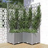 vidaXL Maceta de Jardín con Celosía PP 40x40x136 cm Gris Claro - Image 2 of 31