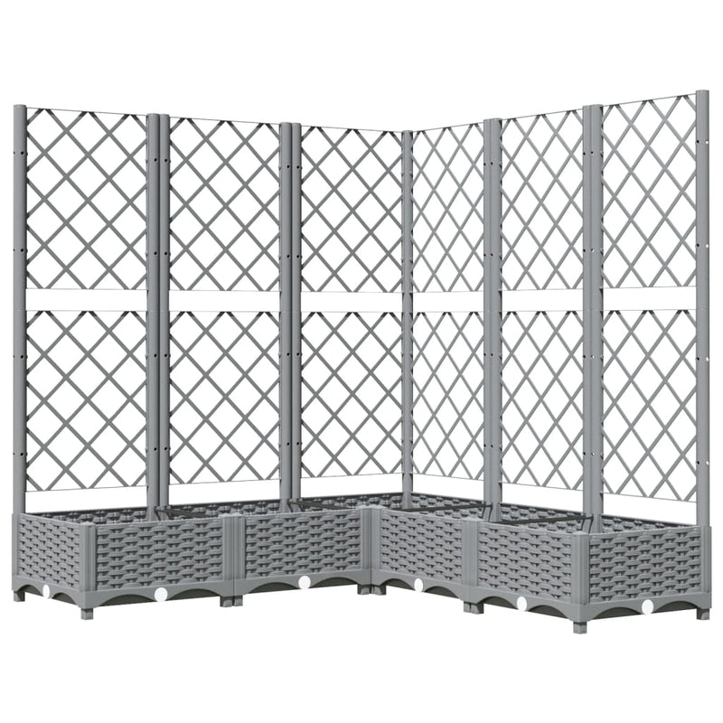 Fioriera e Graticcio PP 120x120x121,5 cm Grigio Chiaro - immagine 4 | SolPatio - Image 4 of 16