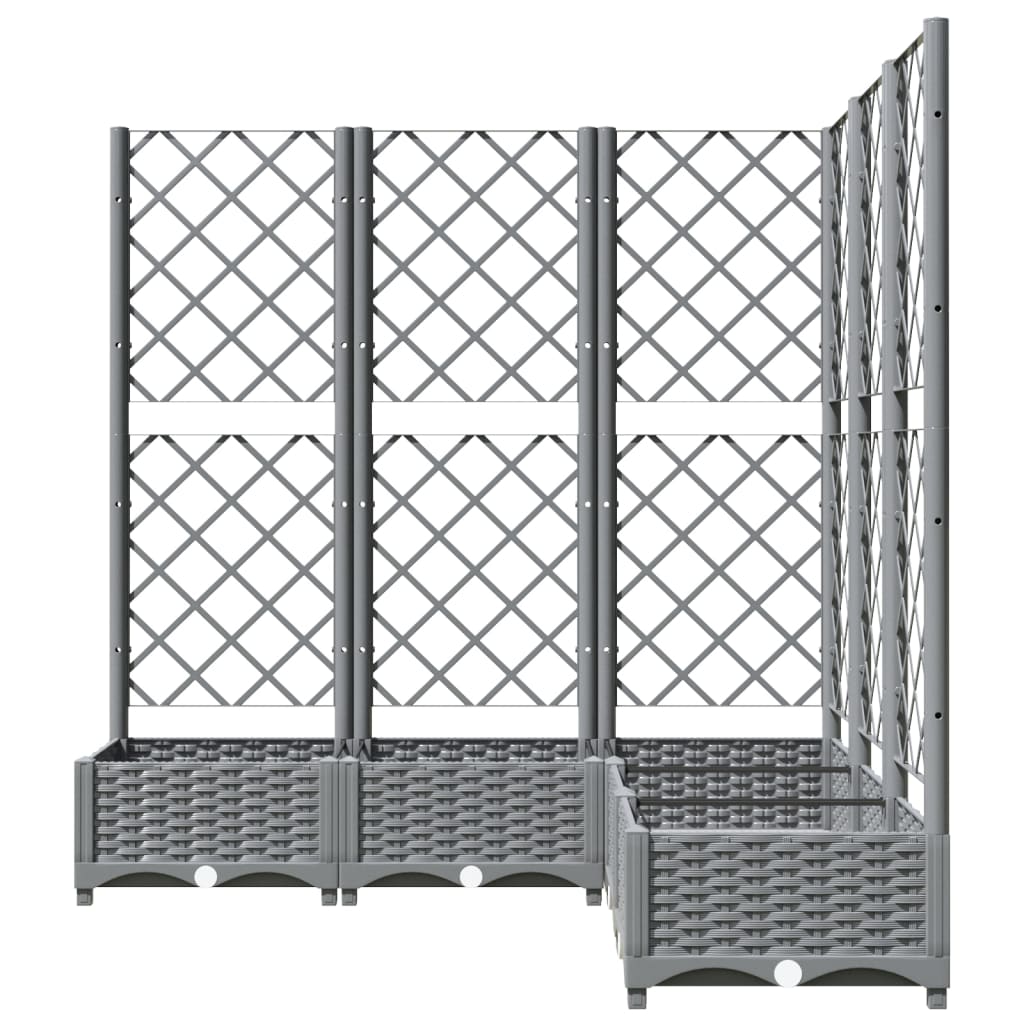 Fioriera e Graticcio PP 120x120x121,5 cm Grigio Chiaro - immagine 6 | SolPatio - Image 6 of 16