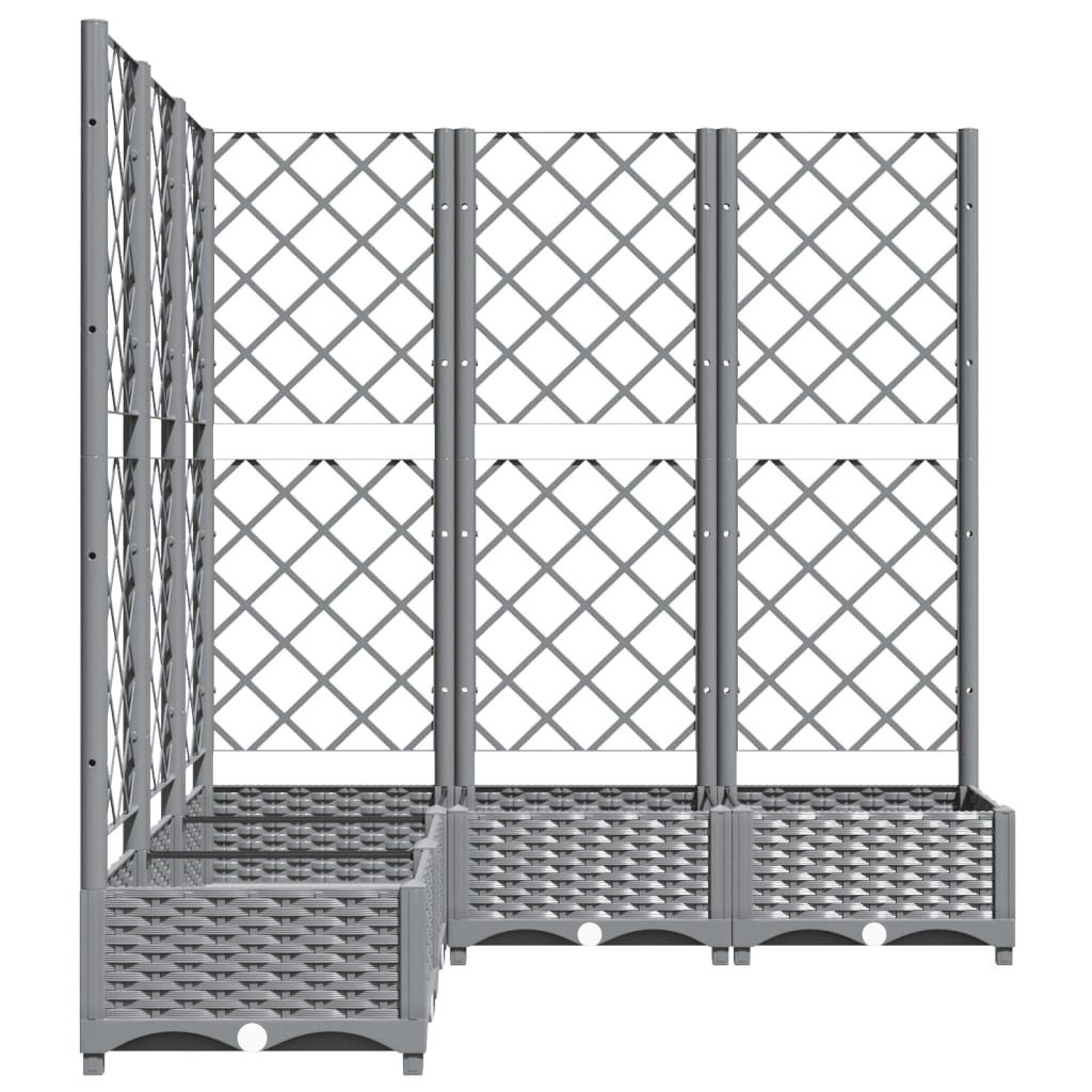 Fioriera e Graticcio PP 120x120x121,5 cm Grigio Chiaro - immagine 10 | SolPatio - Image 10 of 16