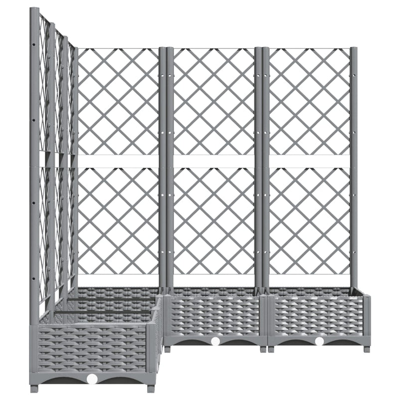 Fioriera e Graticcio PP 120x120x121,5 cm Grigio Chiaro - immagine 10 | SolPatio - Image 10 of 16