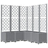 vidaXL Garden Planter with Trellis, PP, 120x40x136cm, Light Grey - Image 4 of 15